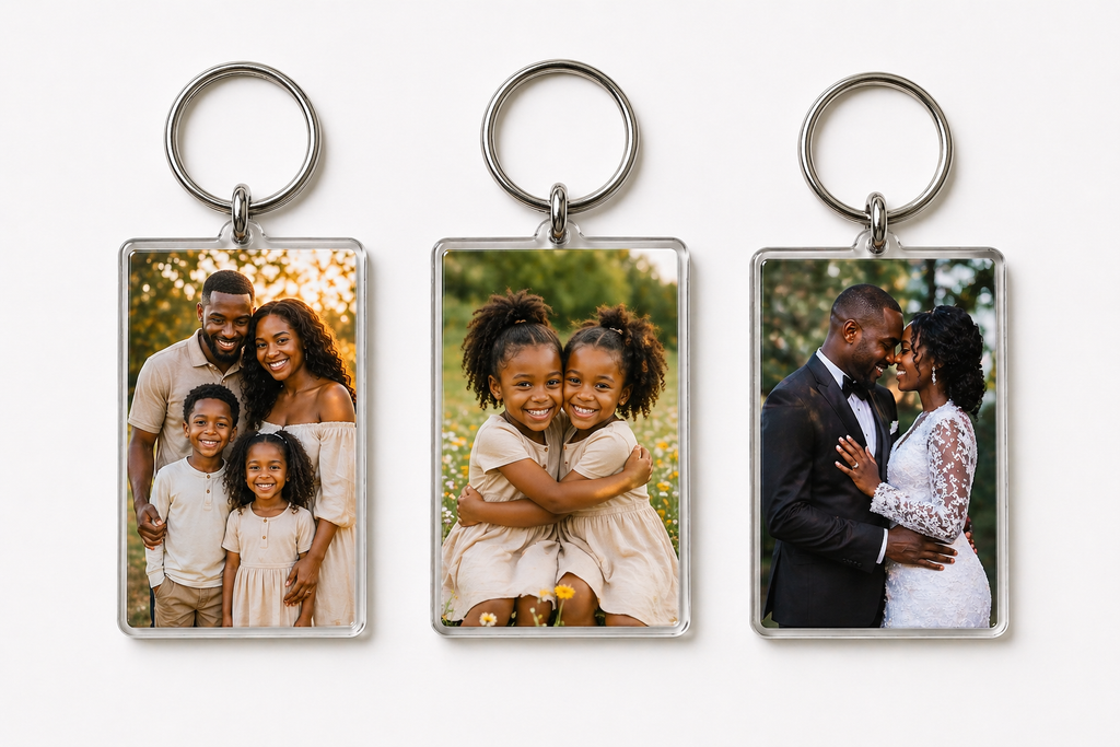 3 Pack Photo Keychain