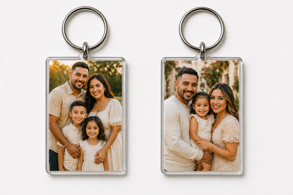 2 Pack Photo Keychain