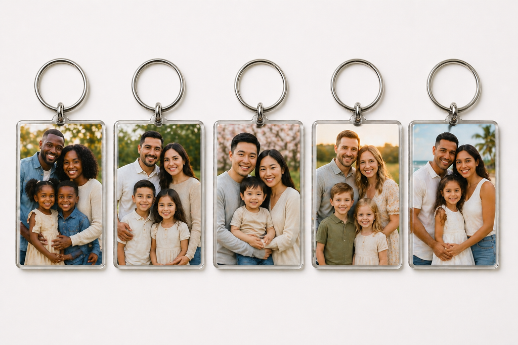 5 Pack Photo Keychain