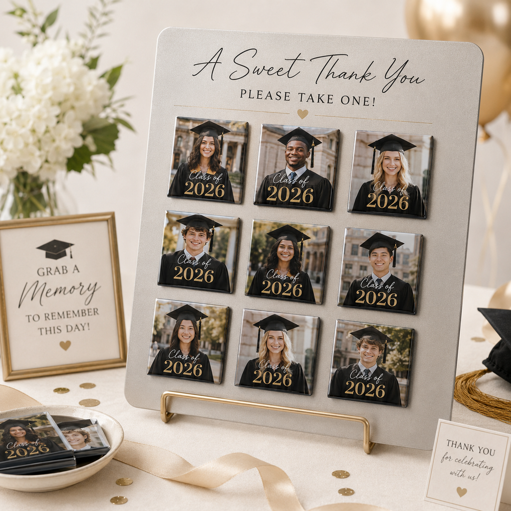 Graduation Party Favor Bundle — 50 Custom Photo Magnets
